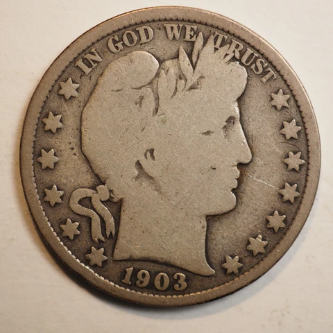 1903  P  BARBER HALF DOLLAR ***NICE COIN!***  FREE SHIPPING! A3661 Cover