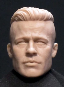 V-186 BRAD PITT "FURY" RESIN UNPAINTED HEAD SCULPT Action figures 1/6 scale - Imagen 1 de 3