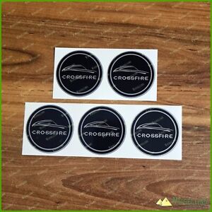 Crossfire Wheel Center Caps LAMINATED Vinyl Decals Sticker Kit Any Size