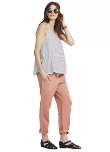 Hatch Maternity Women’s THE VENICE PANT Clay Linen Blend Size 0 (XS/0-2) NEW - Picture 1 of 4