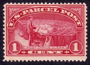 US Scott Q1, 1913 Parcel Post, 1c carmine, NH MINT - Picture 1 of 1