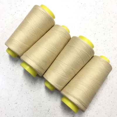 Threads USA Poly-Oncore 4 Cone Lot 6000 yds Champagne Quilting Serger Sewing NEW - Image 1 of 4