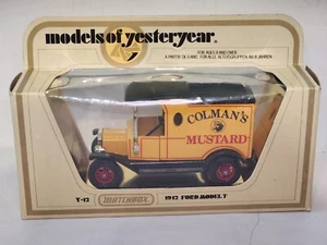 Matchbox Models of Yesteryear - Y12 Ford Model T 1912 Colman’s Mustard NOS mint - Picture 1 of 5