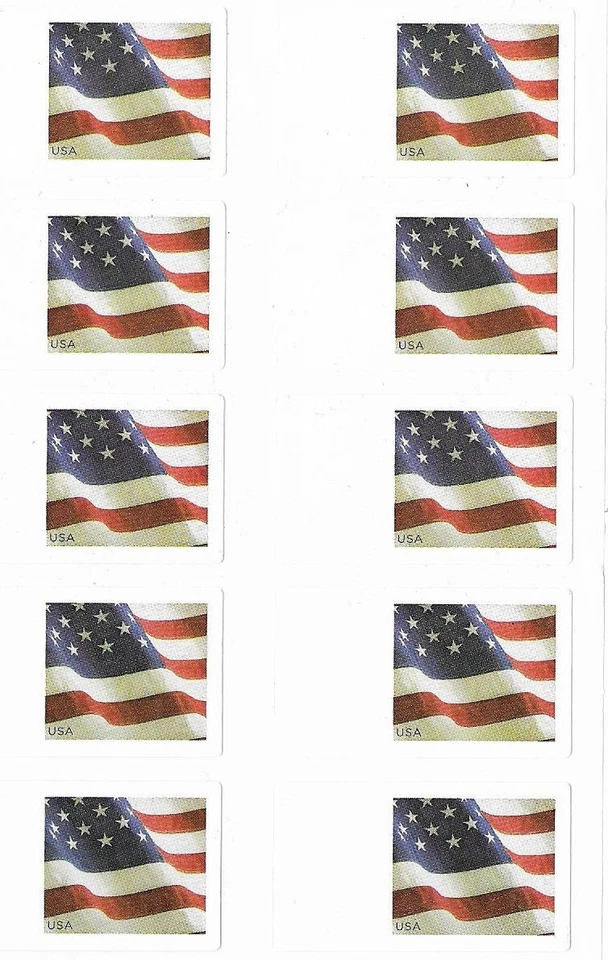 RARE ERROR SHEET at FV! 10 OLD FOREVER STAMPS w/o OVERPRINTING! ONLY 1 on EBAY!! - Image 1 of 1