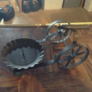 Black metal candle/flower arrangement holder - Picture 1 of 3