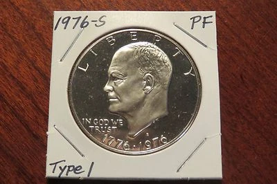 1976-S Eisenhower Dollar - Clad Proof, Type 1 - Image 1 of 3