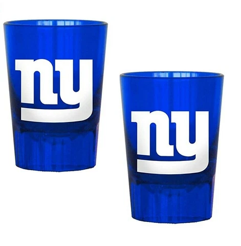 NY GIANTS 4 PACK 2OZ PLASTIC TEAM LOGO SHOT GLASSES REUSABLE FREE SHIP Cover
