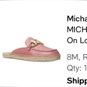 Nuevo en caja Nuevo Michael Kors Izzy Mocasín sin cordones Slide‎ Zapatillas Zapatos Mujer 8 Rosa - Imagen 1 de 2