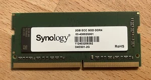 Synology NAS 2GB RAM DDR4 ECC SO-DIMM – Memory Module – D4ES01-2G - Picture 1 of 2