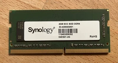 Synology NAS 2GB RAM DDR4 ECC SO-DIMM – Memory Module – D4ES01-2G - Image 1 of 2