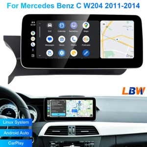 10.25'' Car Linux Screen Wireless Carplay Navi For Mercedes Benz C W204 2011-14 - Picture 1 of 12