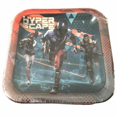 HyperScape Party Plates Battle Royale Video Game 7in Square NEW Tactical Combat - Image 1 of 3