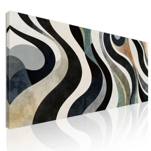 Quadro Forme Astratte Composizione Fluida Di Forme E Colori , absh6 quadro stamp - Imagen 1 de 6