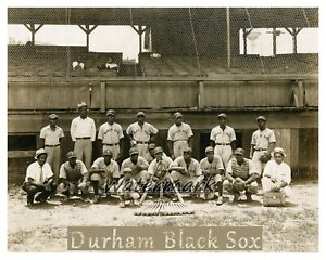 Negro League Durham Black Sox Team Picture Black & White  8 X 10 Photo Picture