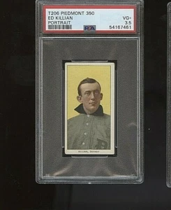 1909-11 T206 Ed Killian Detroit Tigers Piedmont ๐๐ณ๐ฅ PSA Graded 3.5 - Picture 1 of 2
