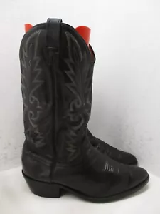 Botas de Vaquero Dan Post de Cuero Negras para Hombre Talla 10.5 D Estilo 110 R - Imagen 1 de 14