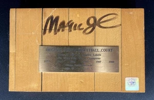 Magic Johnson Vintage Signed JSA COA LA Forum Floor Court Lakers Basketball HOF - Picture 1 of 5
