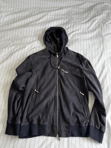 Eleventy Platinum Goat Suede Hoodie Jacket Coat New Without Tags Made In Italy - Picture 1 of 15