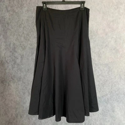 Jarbo Womens Maxi Skirt Black Flat Front Ultra Flare Swing Skirt A Line Size 10 - Image 1 of 4