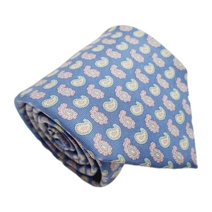 Corbata Brooks Brothers azul patrón geométrico para hombre corbata de seda 60x3,25" - Imagen 1 de 6