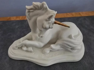 1986 David Cornell Guardian Of The Heart Unicorn Sculpture Pure 24k Gold - Picture 1 of 5