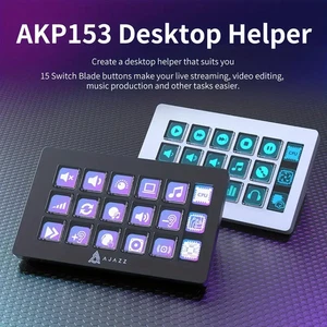 AJAZZ AKP153 Stream Studio Controller Keypad Type-c Wired with 15 Macro LCD Key - Picture 1 of 24