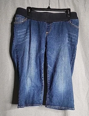 Oh Baby Motherhood Pants Blue Jeans Size Large Denim Soft Waistband Maternity  - Image 1 of 4
