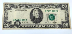 ERROR $20 1981 Federal Reserve Note ******MISALIGNED PAPER CURRENCY******* - Picture 1 of 12