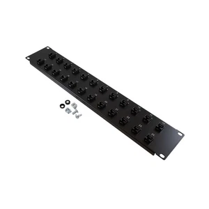 NavePoint 2U (3.5") 19 Inch Panel with 24 Cat5e Couplers - Picture 1 of 3