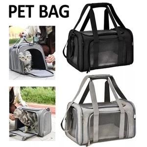 Large Pet Carrier Bag Fabric Portable Soft Folding Dog Cat Puppy Travel Cage - Picture 1 of 15