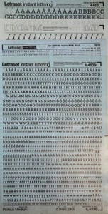 9 Lightly Used A3 Letraset Sheets - Picture 1 of 2