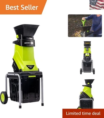 Earthwise 15 А электрический дробилка с 1,2 бушель бункер - портативный двор измельчитель - Изображение 1 из 4