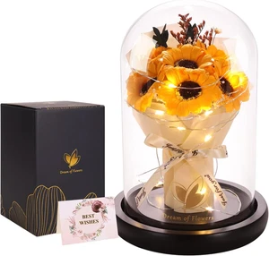 Christmas Sunflower Gifts for Mom-Preserved Artificial Rose Flower Gifts for Wom - Picture 1 of 12