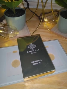 NIB BROW BAR BY REEMA Bombshell Brow Kit -DARK- Powder, Pencil, Tweezers, Brush - Picture 1 of 2