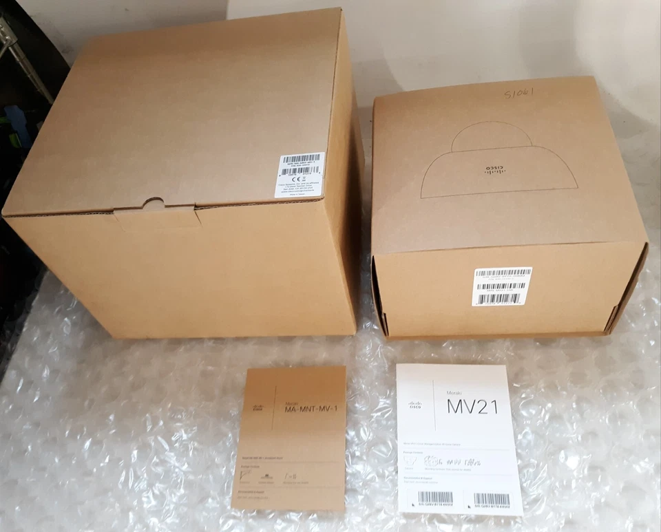 Cisco Bundle MV21-HW Security Camera w/ Gooseneck Wall Mount NEW OB *UNCLAIMED* - Image 1 of 4