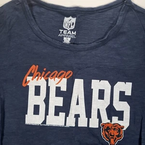Camisa azul cuello redondo ropa equipo NFL mediana Chicago Bears para mujer - Imagen 1 de 7