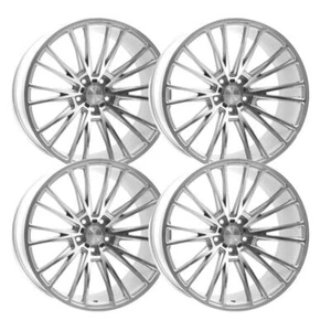 22 inch 22x9 Axe CF2 SILVER wheels rims 5x4.25 5x108 +35 - Picture 1 of 12