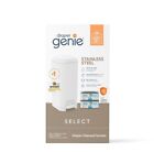 Diaper Genie SELECT Registry Gift Set White Stainless Pail + 2 Jumbo Refills NEW
