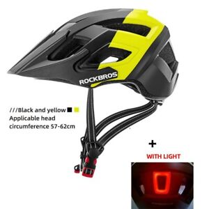 ROCKBROS Bicycle Helmet LED Tailight Cycling Safety Helmet MTB Road Bike Helmet