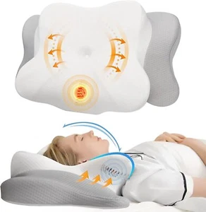 Ergonomic Cervical Pillow,Contour Memory Foam Neck Support Side and Back Sleeper - Picture 1 of 9