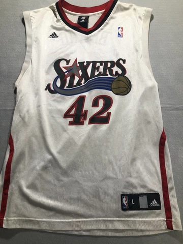 Philadelphia 76ers Sixers Jersey #42 Elton Brand Throwback Adidas Size L NBA Cover