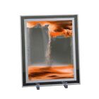 Transformative Square Glass Moving Sand Art Ever Changing Landscape Display