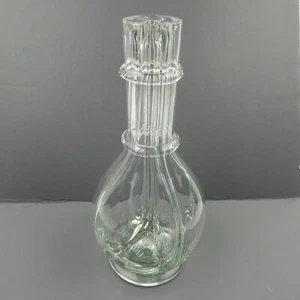 Vintage France Fait Main 4 Chamber Divided Clear Glass Liquor Decanter Bottle - Picture 1 of 6