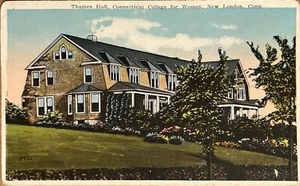 New London Conneticut College for Women Thames Hall Vintage Postcard c1920 - Picture 1 of 5