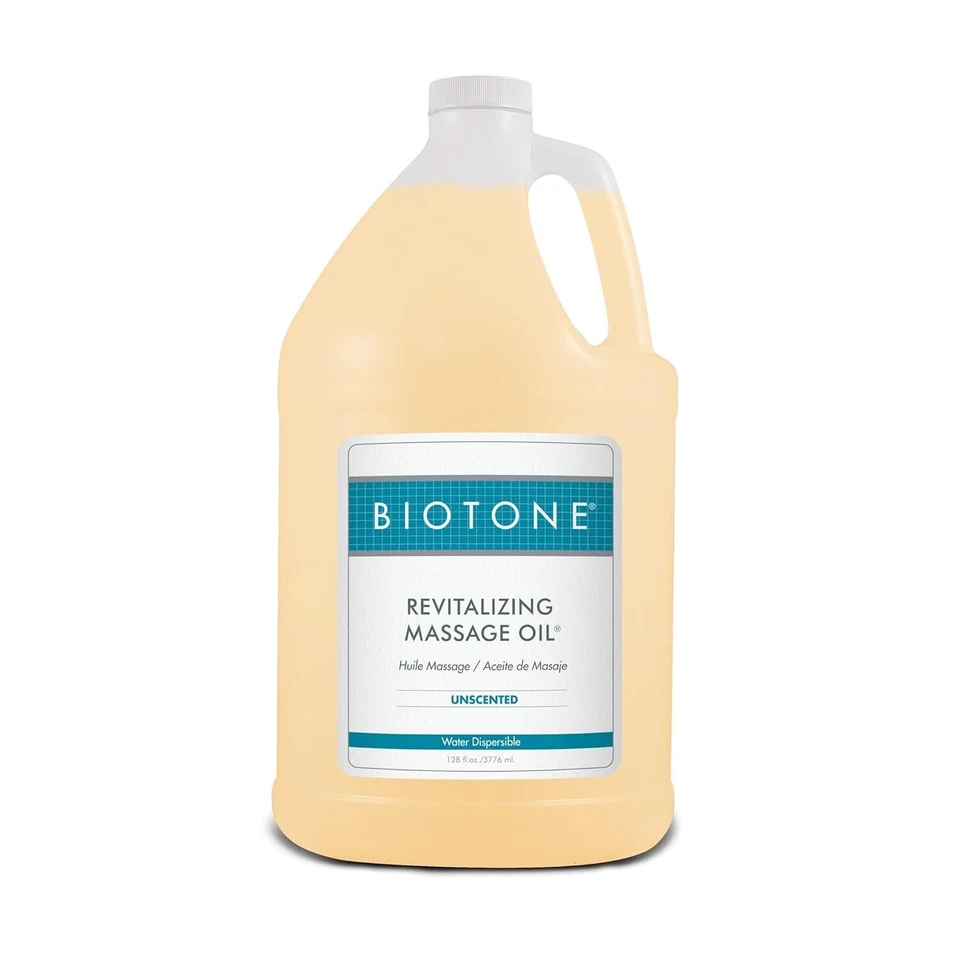 Aceite de terapia de spa y masaje revitalizante sin perfume Biotone - 1 galón (128 oz) Foto 1 de 1