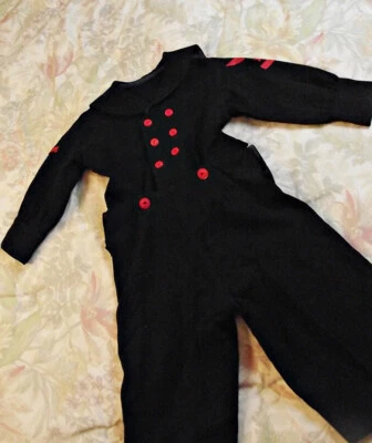 ADORABLE Vtg 1950s Hand Made Toddler Boys US Navy Outfit 2 PC Button 4-5-6 - Image 1 of 4