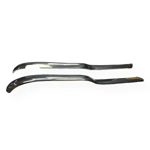 Lambretta Series 2 Li TV Floor Board Side Protectors - Polished Stainless Steel - Picture 1 of 5
