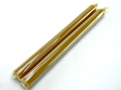 批量 2 x 15 英寸 Price's Nowel 蜡烛古董黄金 25 小时约 燃烧时间 — 第 1/4 张图片