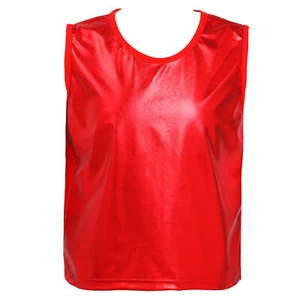 Girls Boys Metallic Sleeveless Camisole Tank Tops Carnival Dance Party Vest Top - Picture 1 of 65
