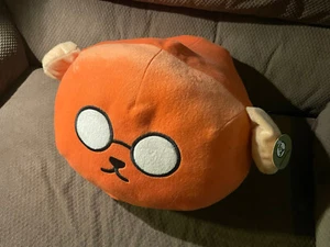 Mameshiba Orange Lentil Bean Puppy Dog JUMBO Cushion 15" Plush Toy w Tags ! - Picture 1 of 8